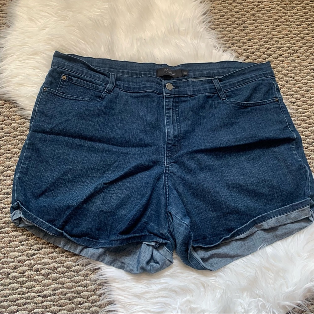Eunina Dark Wash Jean Shorts Size 3XL